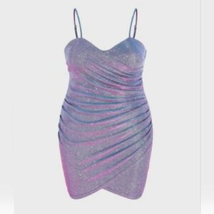 Cider Sweetheart Neckline Glitter Bodycon Dress